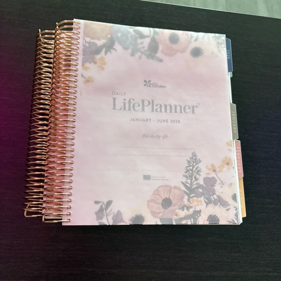 Erin Condren Bouquet Daily Life Planner Duo Rose Gold Coil Jan 2026 - Dec 2026 - Picture 7 of 7